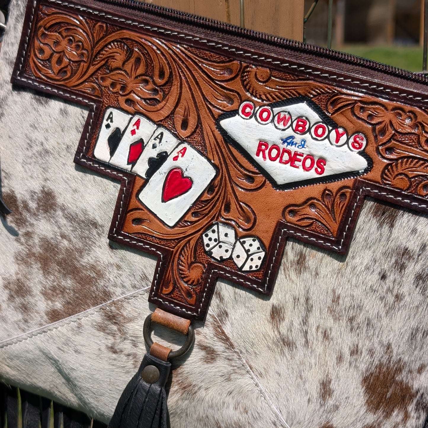 Cowboys And Rodeos Cowhide Purse