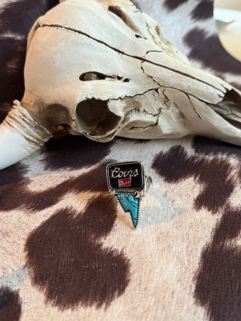 Coors Lightning Bolt Ring