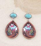 Tooled Aztec Horse Earrings