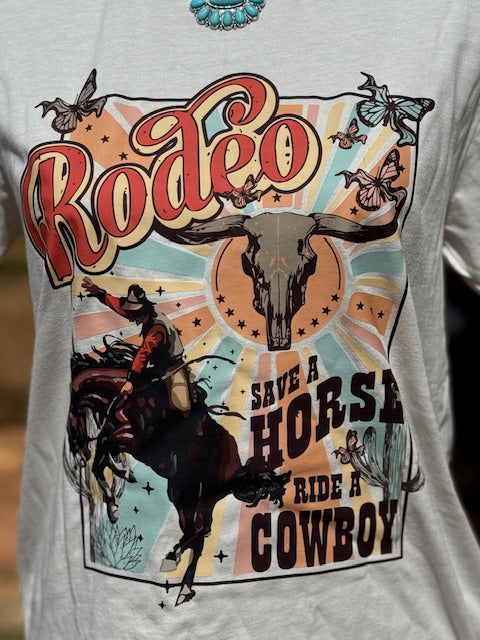 Save a Horse Ride a Cowboy Graphic Tshirt