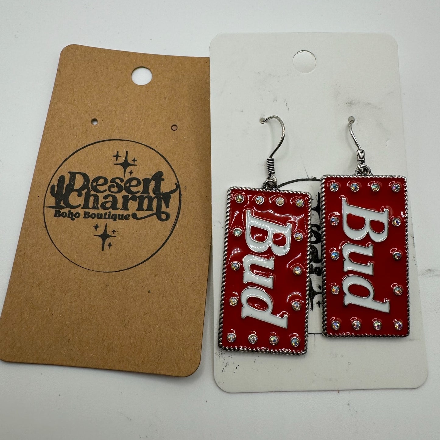 Bud Dangle Red Earrings