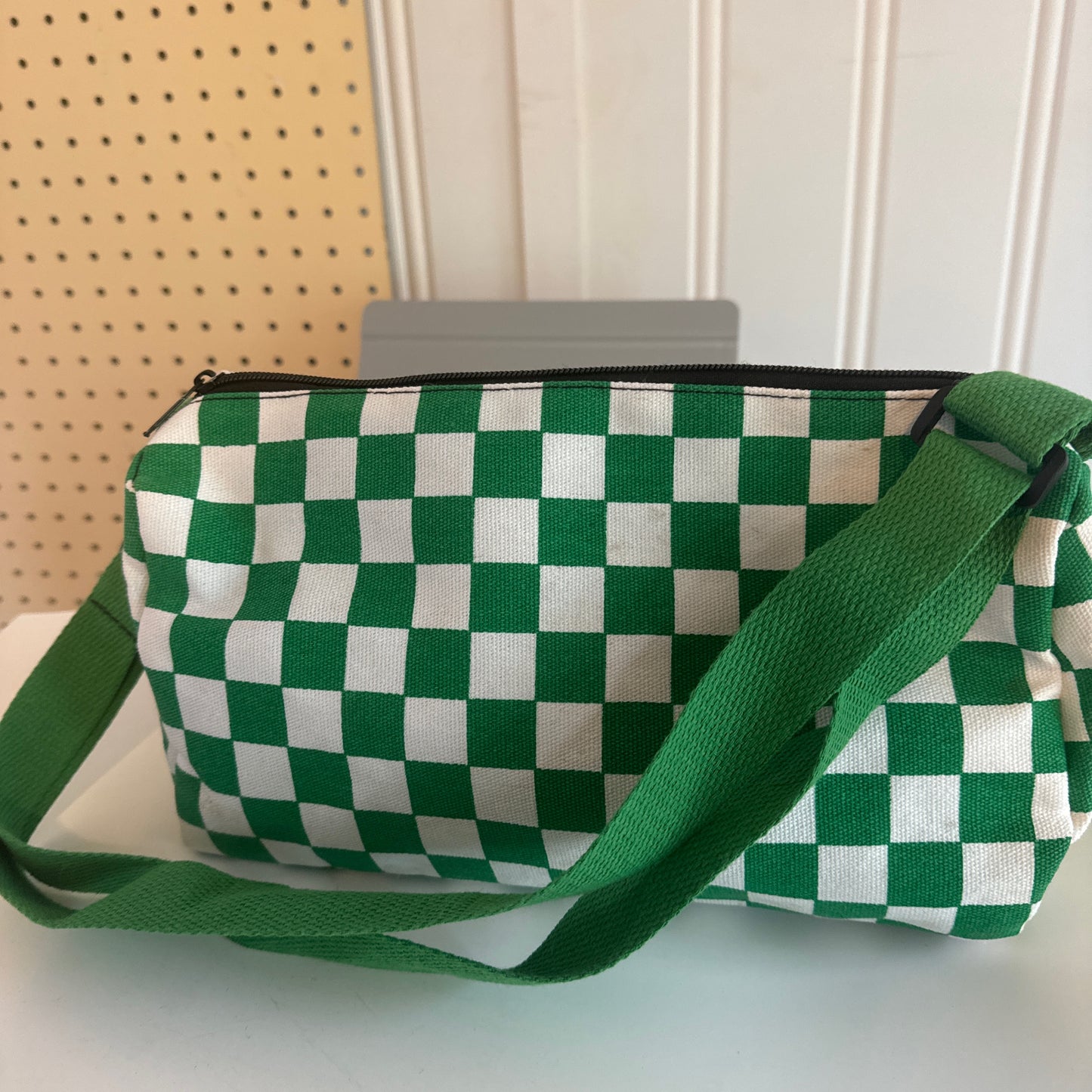Green Checkerboard Bag