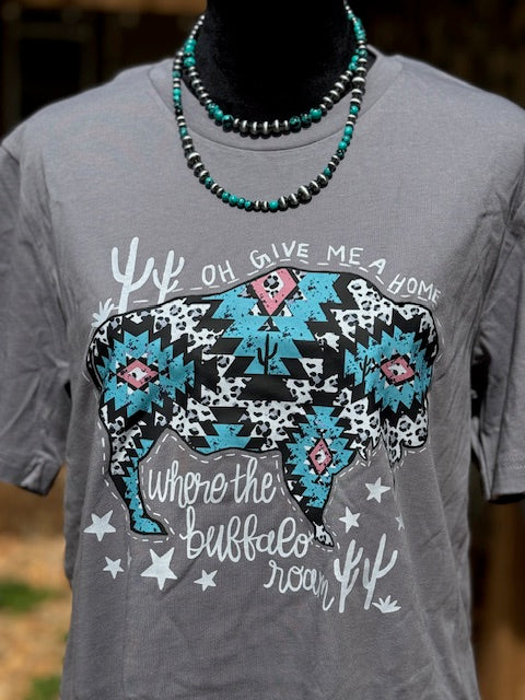 Home Where the Buffalo Roams Graphic tshirt