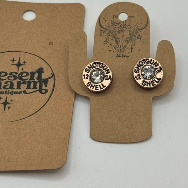 Bronze Shotgun Shell Earrings