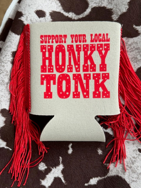 Honky Tonk Fringed Koozie