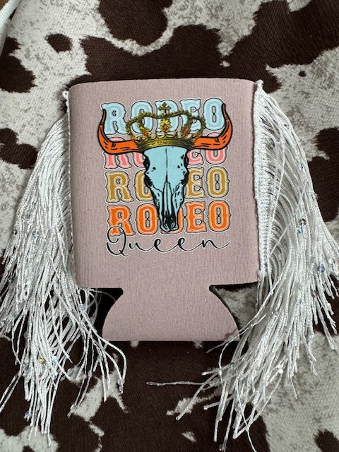 Rodeo Queen Fringed Koozie