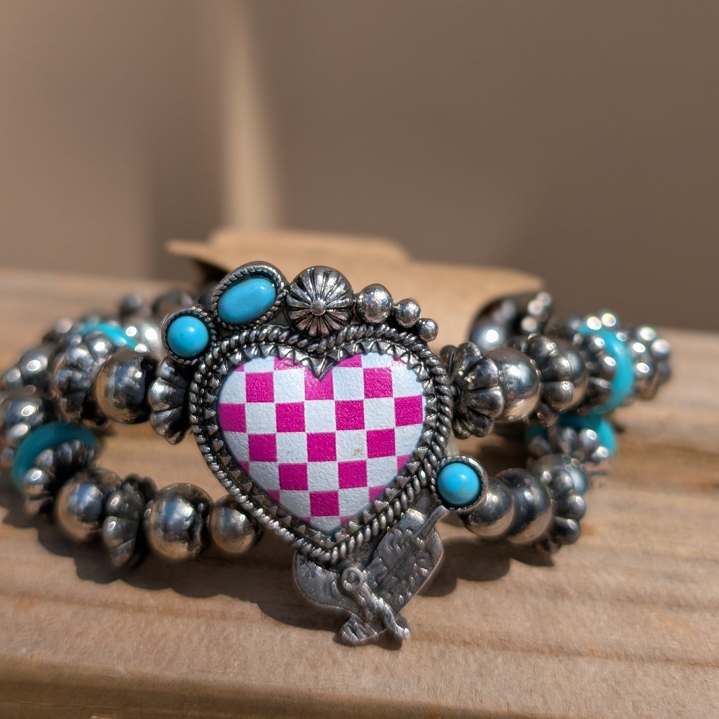 Heart Checkerboard Bracelet