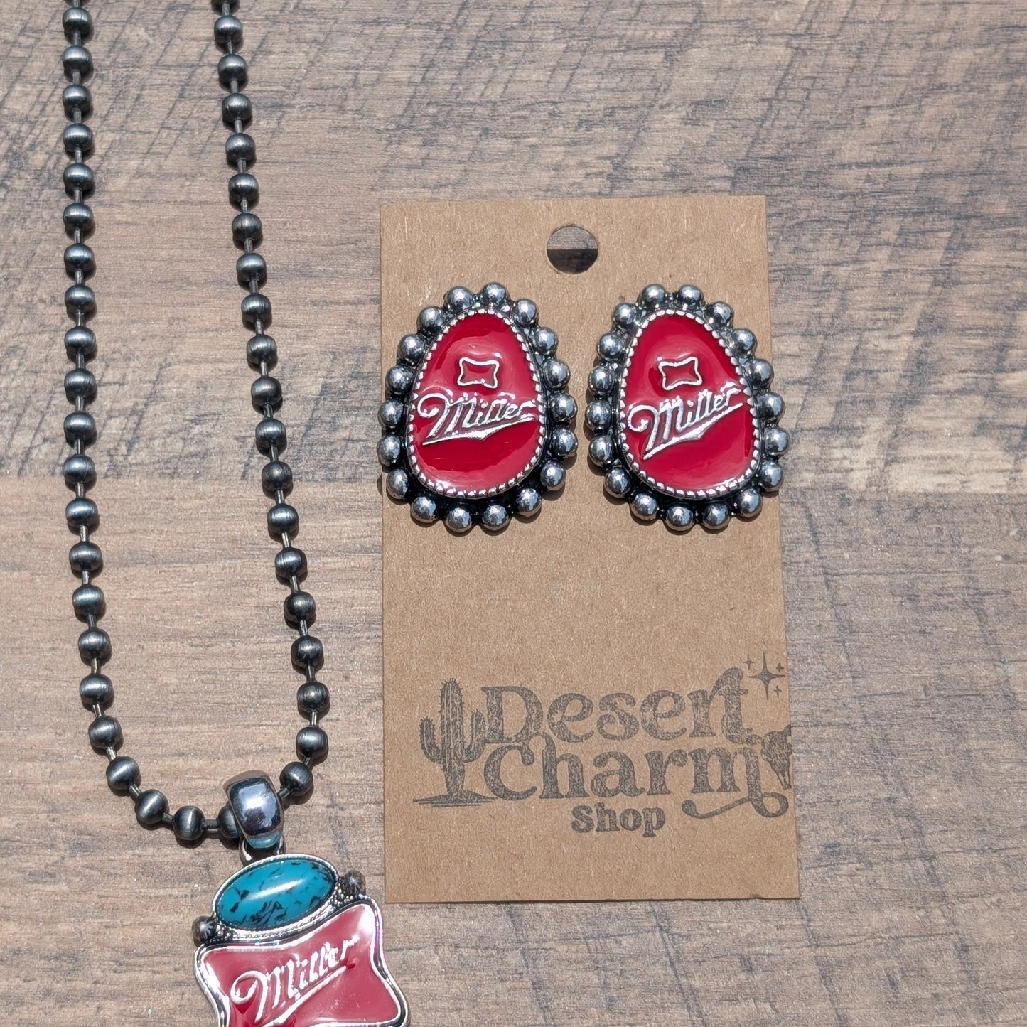 Miller Red Oval Earrings