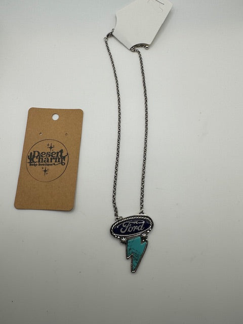 Ford Lightning Bolt Necklace