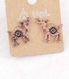 Copper Goat Earrings