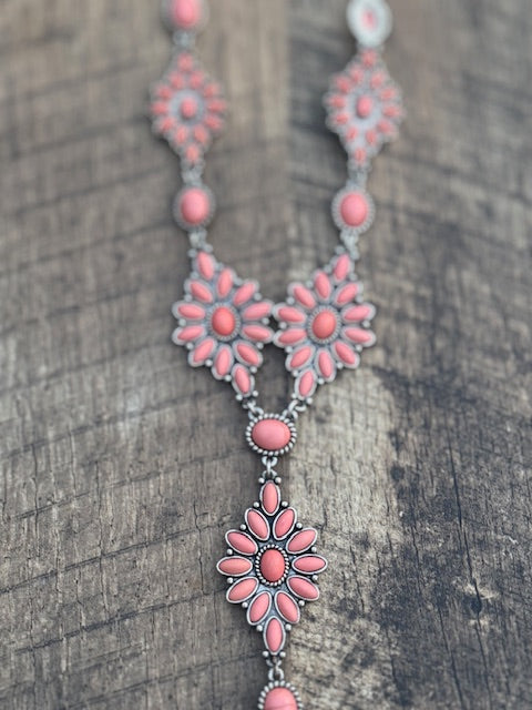 Coral Concho Necklace
