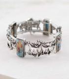 Silver with Horses Bracelet