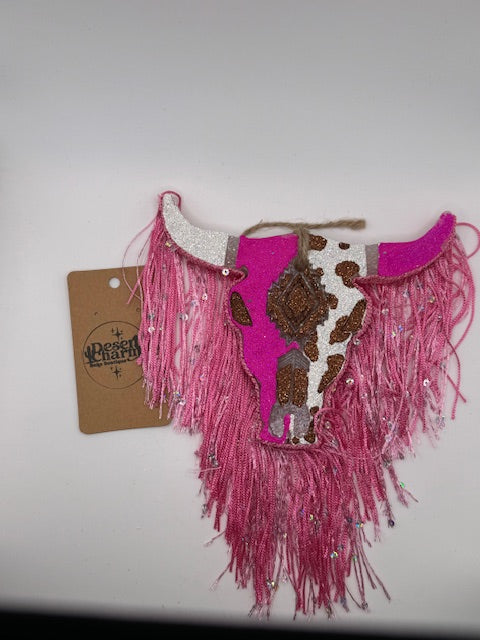 Pink Cowprint Aztec Bull Freshie
