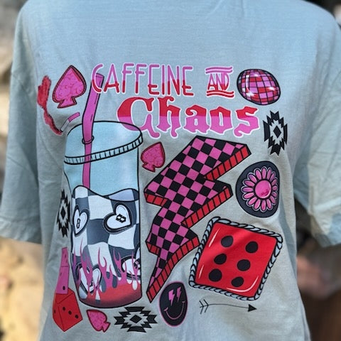 Caffeine And Chaos Graphic Tee