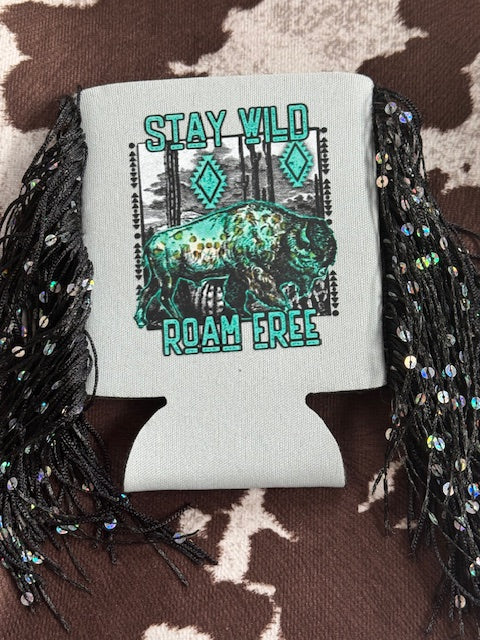Stay Wild Roam Free Koozie