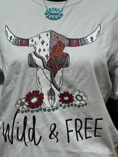 Wild and Free Graphic T shirt