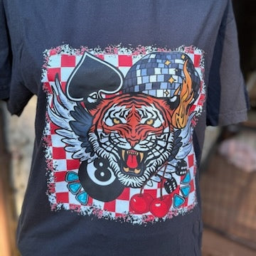 Tiger And Eight Ball Graphic Tee