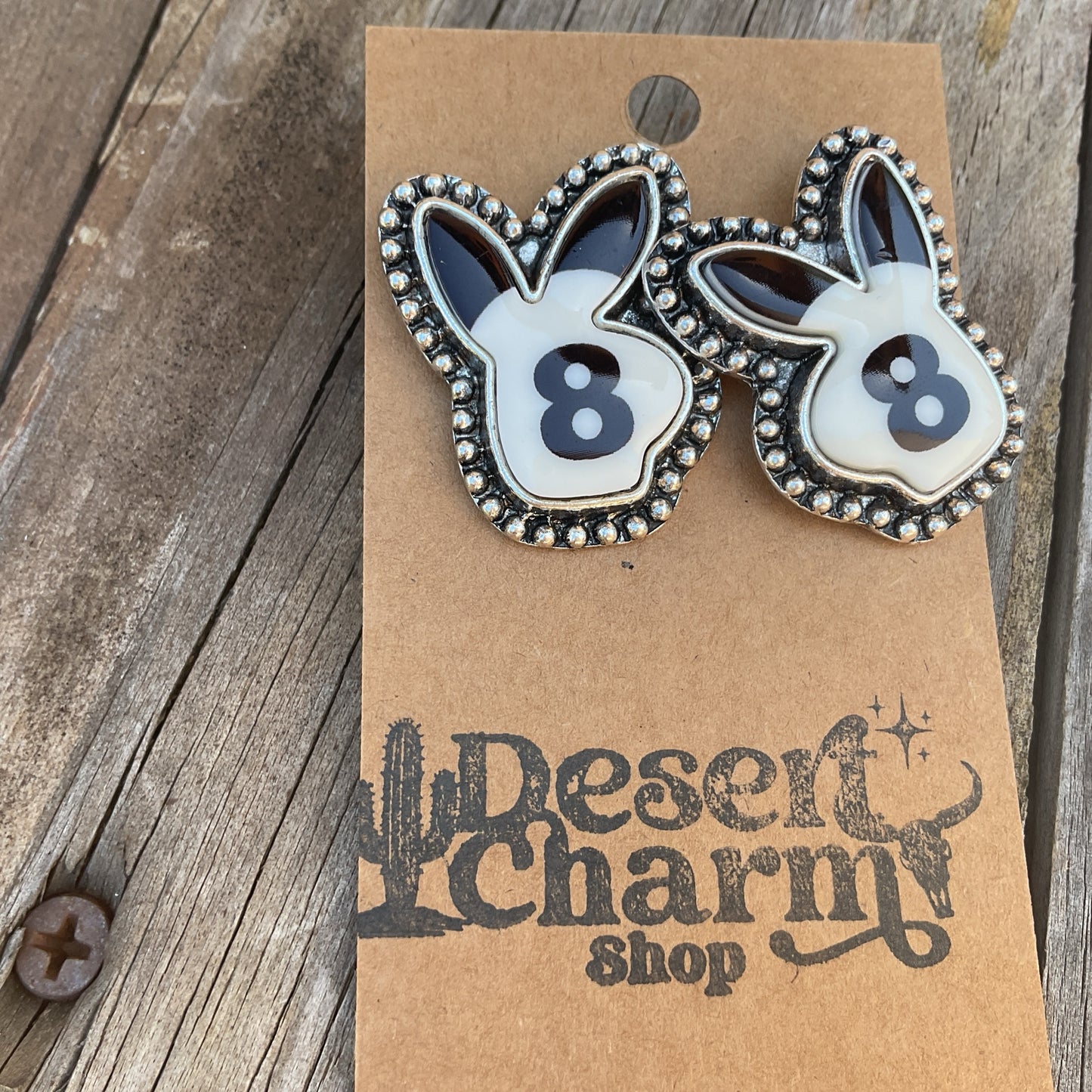 Playboy Eight Ball Earrings
