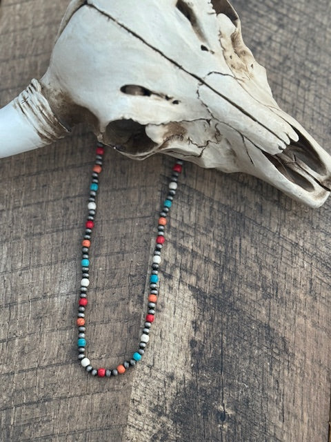 Colored Navajo Pearl Necklace