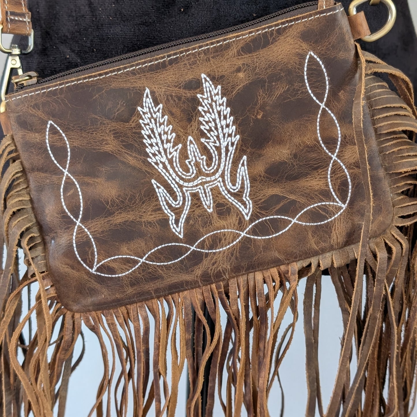 Horseshoe Fringe Crossbody Purse