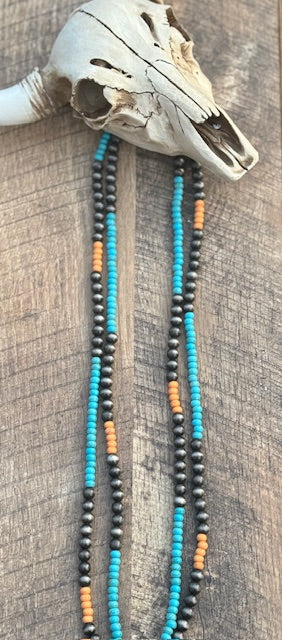 Teal & Tan Navajo Pearls