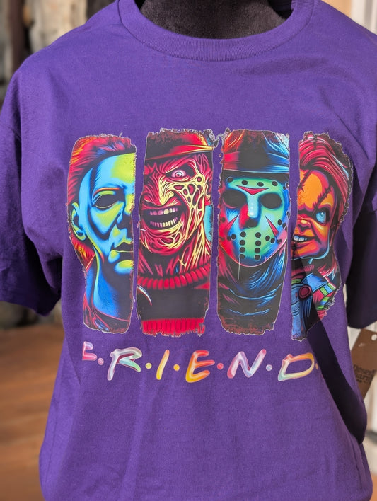 Neon Halloween Friends Graphic Tee