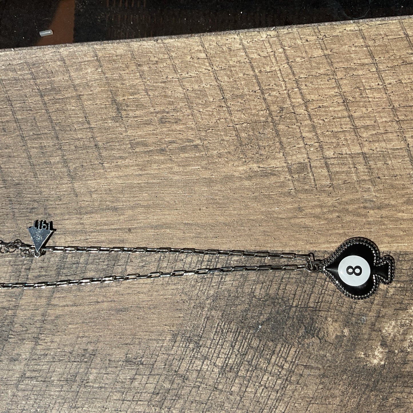 Eight Ball Spade Necklace