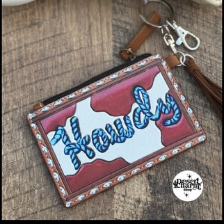 Howdy Tooled Coin Purse