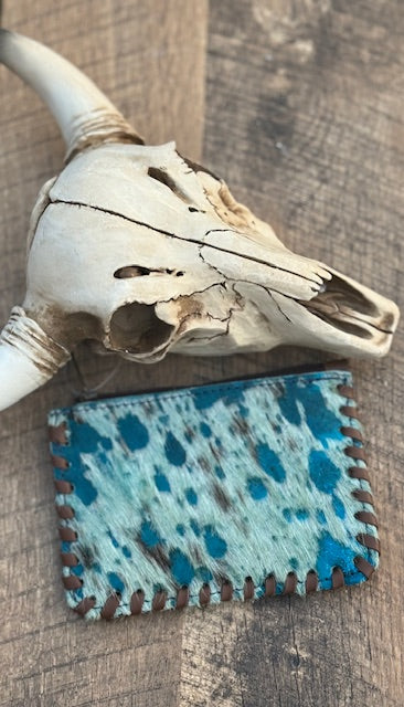 Blue Cowhide Wallet