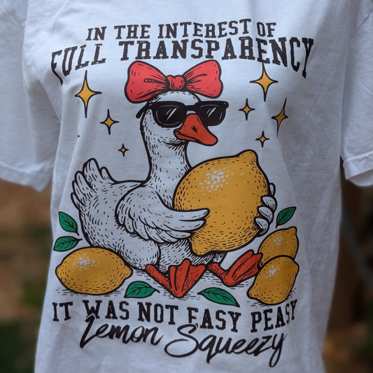 Full Transparency It Was Not All Wash Squeeze Lemon Peezy