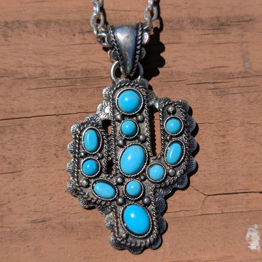 Turquoise Cactus Necklace