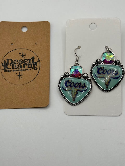 Coors Steer Earrings Iridescent
