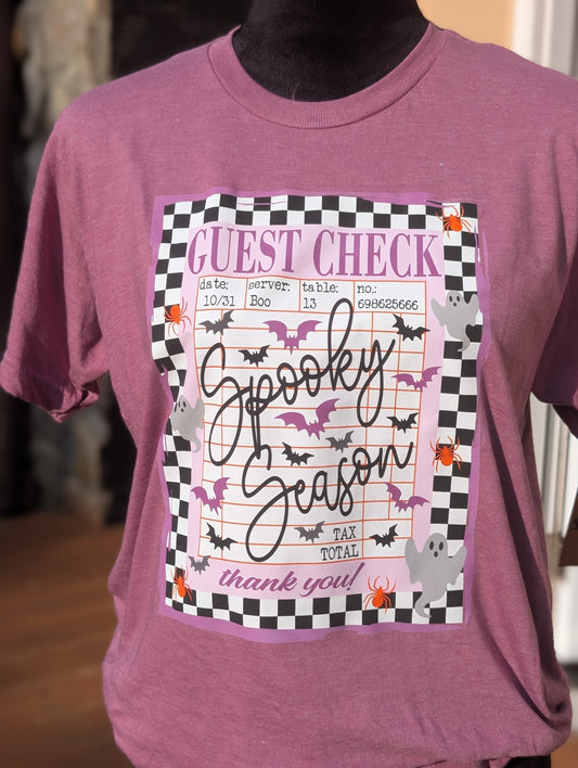 Guest Check Spooky Season Graphic Tee