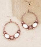 Copper Beaded earrings