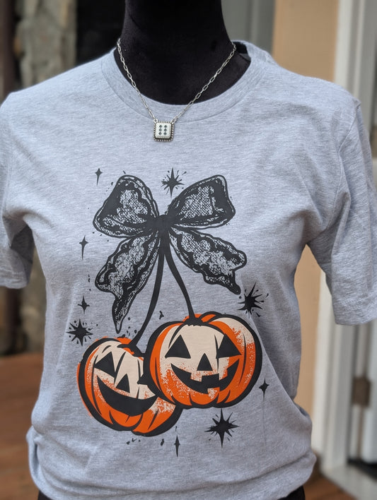 Pumpkin Lace Coquette Graphic Tee