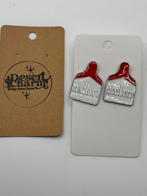 Marlboro Cow Tag earrings