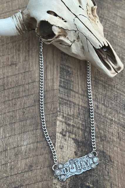 Dolly Dainty Guitar Necklace