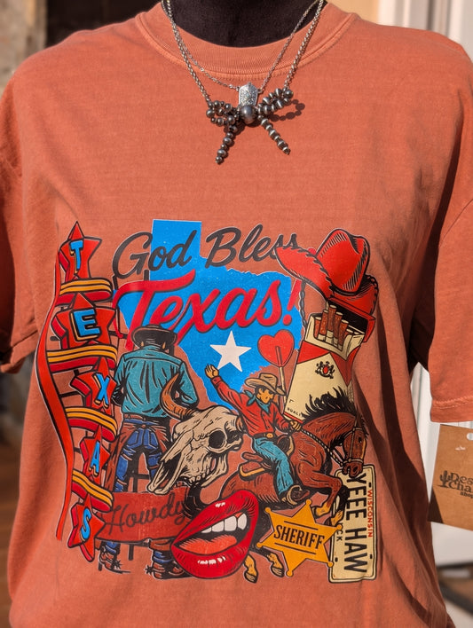 God Bless Texas Graphic Tee