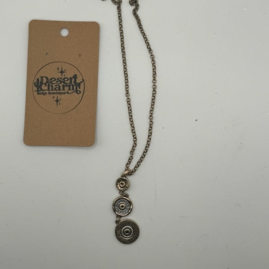 Gold Shotgun Shell Necklace