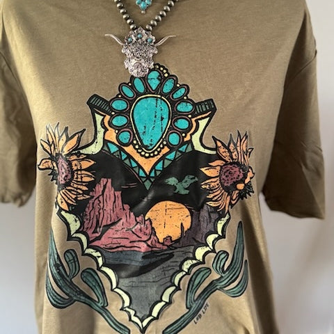 Sunflower Arrowhead Graphic Tee