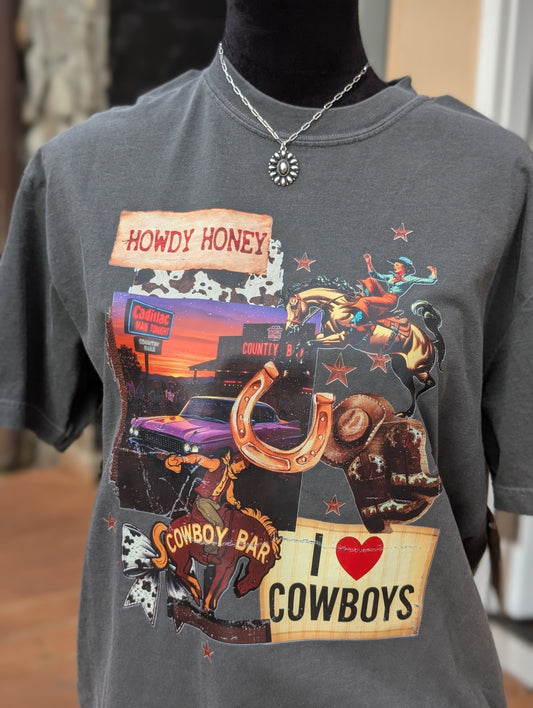Howdy honey Cowboy Bar Graphic Tee