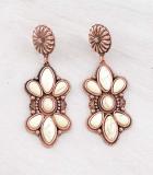 Copper & White earrings