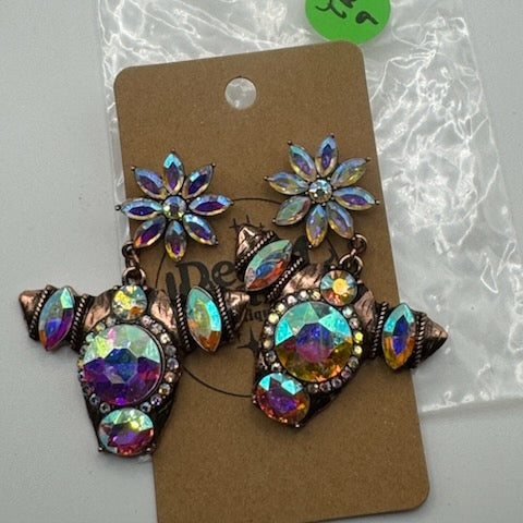 Cow Head with Flowers